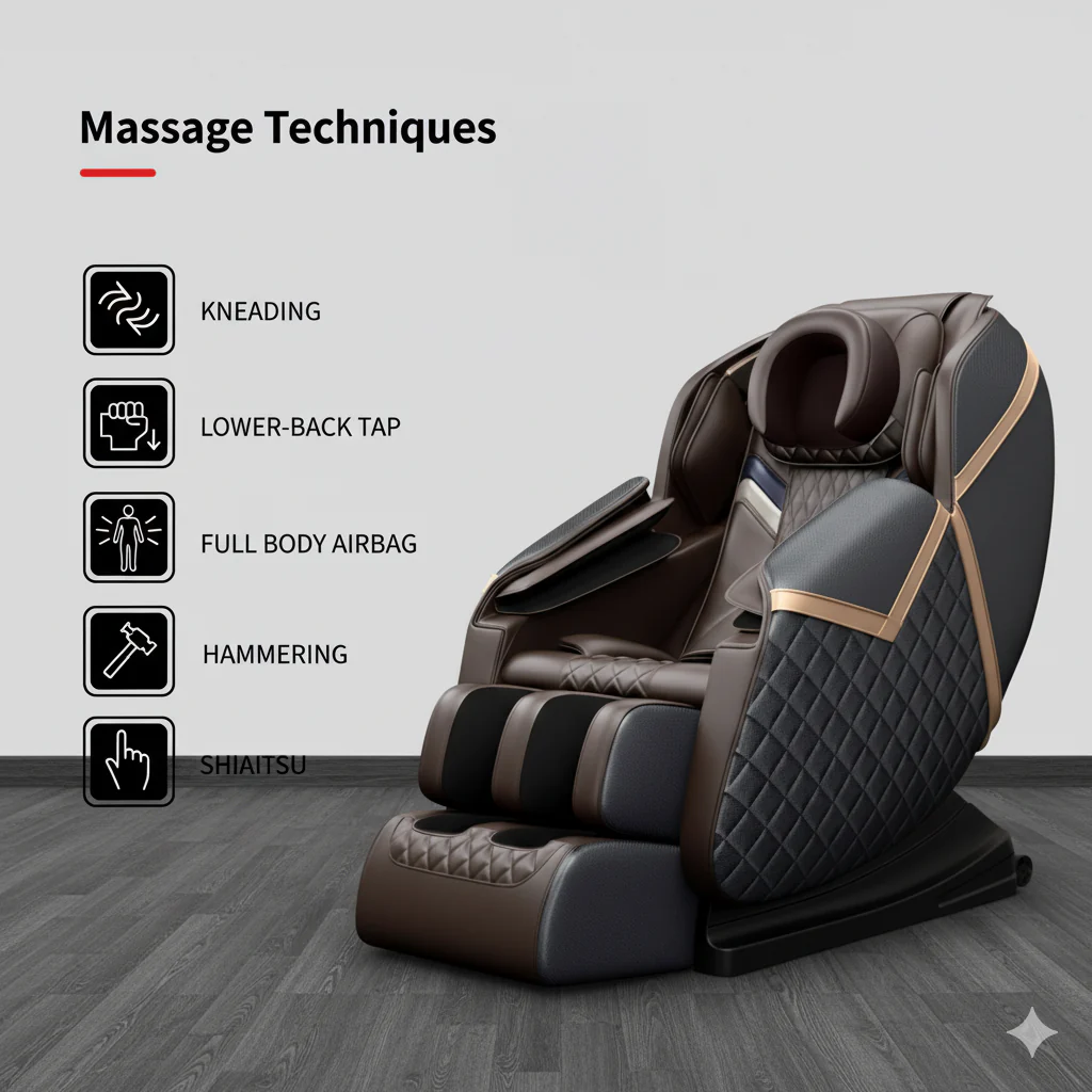 4D Full Body Luxury Textured Massage Chair